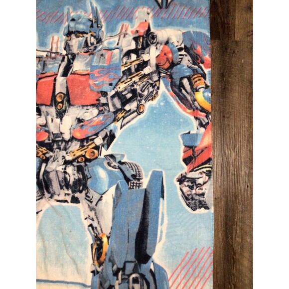Vintage Transformers Bath Beach Towel Large 29”x53” Optimus Prime Movie - Picture 8 of 16